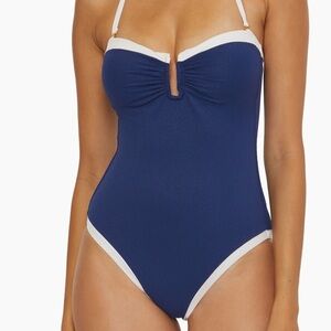 Blue and White Swimsuit